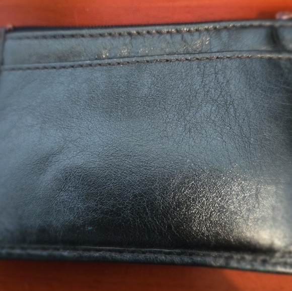 Coach Turquoise Metallic Key Chain Coin/Card Wallet - Picture 7 of 8